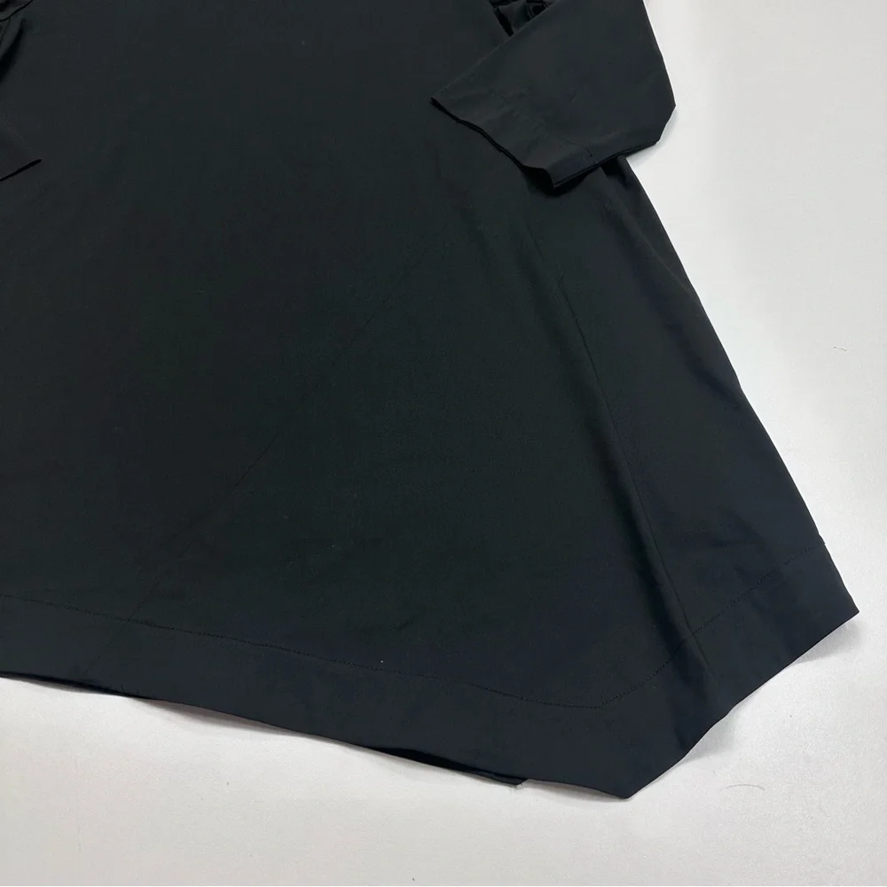 J. Jill Black Asymmetrical 3/4 Sleeve Tunic Blouse Women’s Size Small